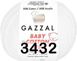 Пряжа Gazzal Baby Cotton 25