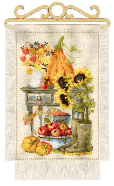 Набор для вышивания риолис 1657 дача.осень, 20*30 см