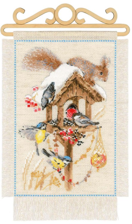 Набор для вышивания риолис 1751 дача. зима, 20*30 см