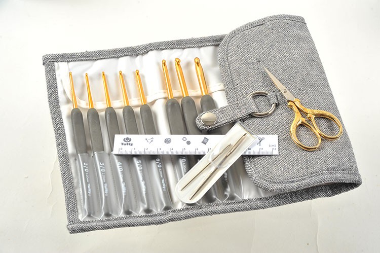 Набор крючков для вязания с ручкой "etimo" tulip