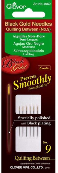 Иглы для квилтинга черно-золотые Clover