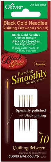 Иглы для квилтинга черно-золотые Clover