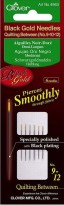 Иглы для квилтинга черно-золотые Clover