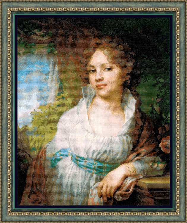 Набор для вышивания риолис 100-048 портрет м.и. лопухиной, 30*38 см