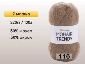 Пряжа YarnArt Mohair Trendy, 2 мотка