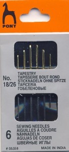 Набор из 6 игл для гобеленовых и трикотаж. тканей