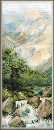 Набор для вышивания риолис 1543 горная река, 20*50 см