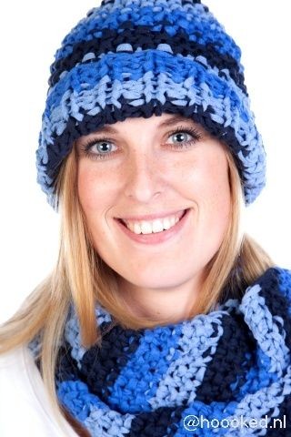 Набор hat and scarf knit hoooked для вязания шапки и шарфа спицами