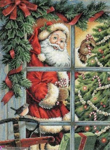 Набор для вышивания Dimensions 8734-Dms Санта с леденцами (Candy Cane Santa)