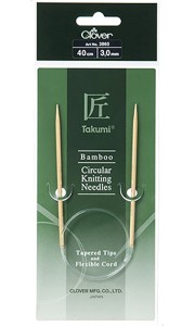 Спицы Clover Takumi круговые бамбуковые