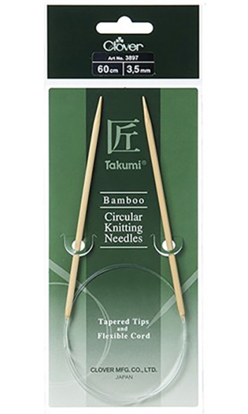 Спицы Clover Takumi круговые бамбуковые