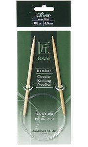 Спицы Clover Takumi круговые бамбуковые