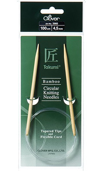 Спицы Clover Takumi круговые бамбуковые