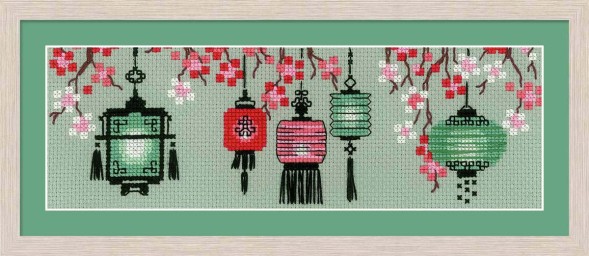 Набор для вышивания Риолис 1707 Китайские фонарики, 24*8 см