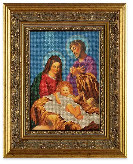 Набор для вышивания бисером радуга бисера в-189 рождество христово, 19*26 см