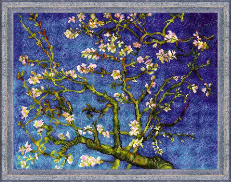 Набор для вышивания риолис 1698 цветущий миндаль, 40*30 см
