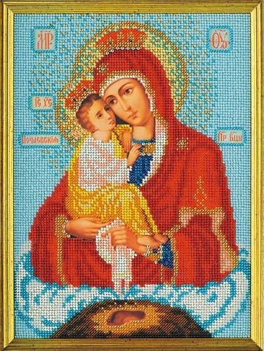 Набор для вышивания бисером радуга бисера в-170 богородица почаевская, 20*27 см
