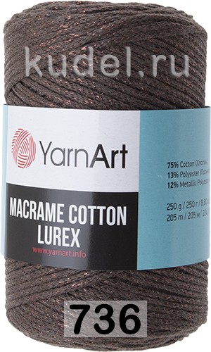 Пряжа Yarnart Macrame Cotton Lurex