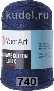 Пряжа Yarnart Macrame Cotton Lurex