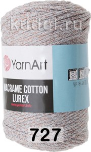 Пряжа Yarnart Macrame Cotton Lurex