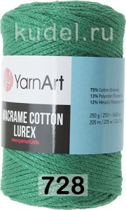 Пряжа Yarnart Macrame Cotton Lurex