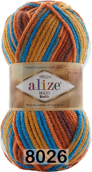 Пряжа Alize Superlana Maxi Batik