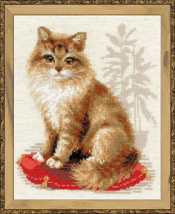 Набор для вышивания риолис 1525 кошка домашняя, 24*30 см