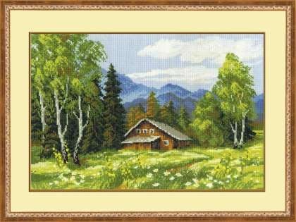 Набор для вышивания Риолис 1051 Домик в лесу, 38*26 см