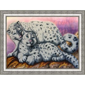 Набор для вышивания бисером Паутинка Б-1412 Барсы, 37*28 см