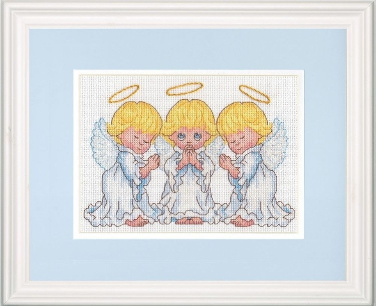 Набор для вышивания dimensions 65167-dms маленькие ангелочки, 17,7х12,7 см