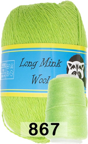 Пряжа Пух норки Long Mink Wool комплект 3 мотка