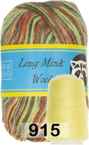 Пряжа Пух норки Long Mink Wool комплект 3 мотка