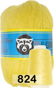 Пряжа Пух норки Long Mink Wool комплект 4 мотка
