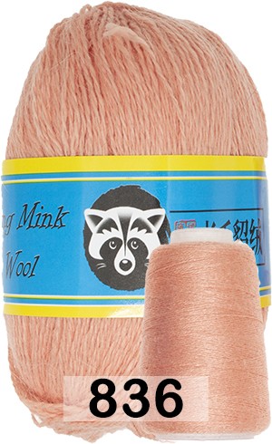 Пряжа Пух норки Long Mink Wool комплект 4 мотка в Новокузнецке