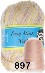 Пряжа Пух норки Long Mink Wool комплект 4 мотка