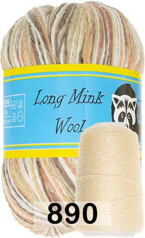Пряжа Пух норки Long Mink Wool комплект 4 мотка в Новокузнецке