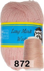 Пряжа Пух норки Long Mink Wool комплект 4 мотка