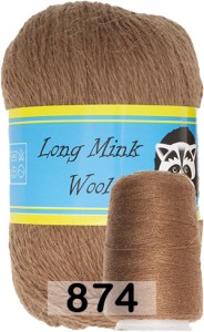 Пряжа Пух норки Long Mink Wool комплект 4 мотка