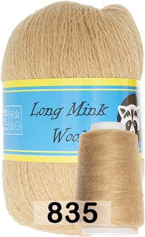 Пряжа Пух норки Long Mink Wool комплект 4 мотка в Новокузнецке