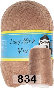 Пряжа Пух норки Long Mink Wool комплект 4 мотка