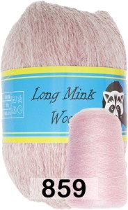 Пряжа Пух норки Long Mink Wool комплект 4 мотка