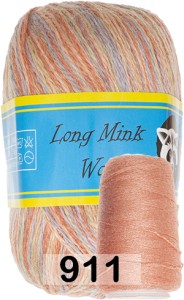 Пряжа Пух норки Long Mink Wool комплект 4 мотка