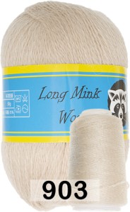 Пряжа Пух норки Long Mink Wool комплект 4 мотка