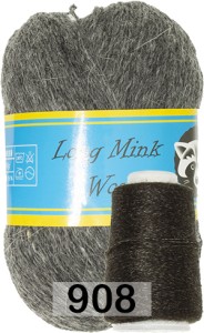 Пряжа Пух норки Long Mink Wool комплект 4 мотка