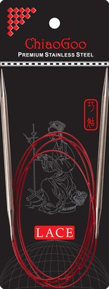 Круговые металлические спицы с красной леской