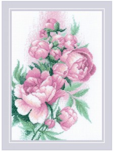 Набор для вышивания Риолис 2138 Пышность пионов, 21*30 см
