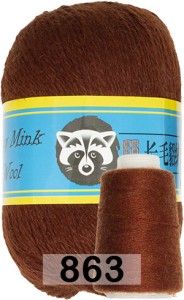 Пряжа Пух норки Long Mink Wool комплект 5 мотков