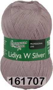 Пряжа Семеновская Lidiya W silver / Лидия ЧШ сильвер
