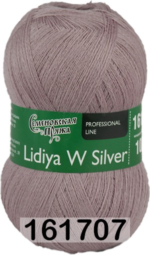 Пряжа Семеновская Lidiya W silver / Лидия ЧШ сильвер