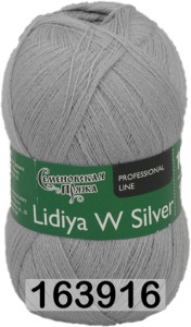 Пряжа Семеновская Lidiya W silver / Лидия ЧШ сильвер